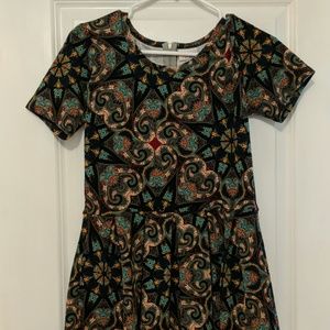 LuLaRoe Amelia Dress Small Multicolored